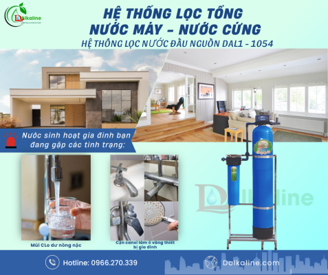 1 cột nước máy nước cứng