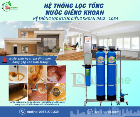 2 cột nước giếng khoan